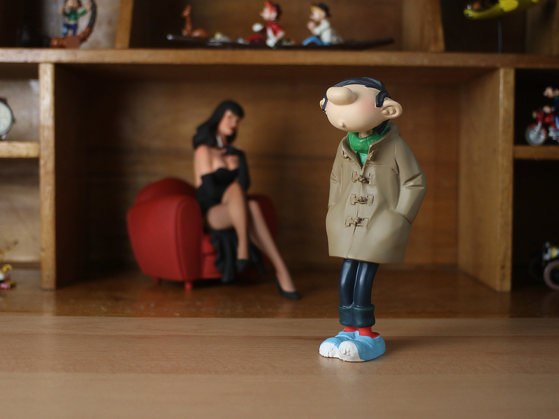 Gaston Lagaffe au duffle-coat