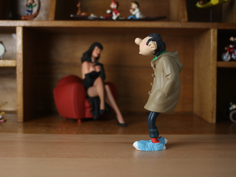 Gaston Lagaffe au duffle-coat