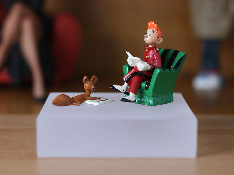 Spirou dans le fauteuil et Spip