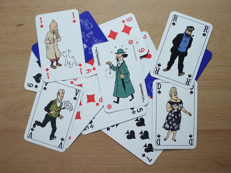 Jeu de cartes En voiture TINTIN